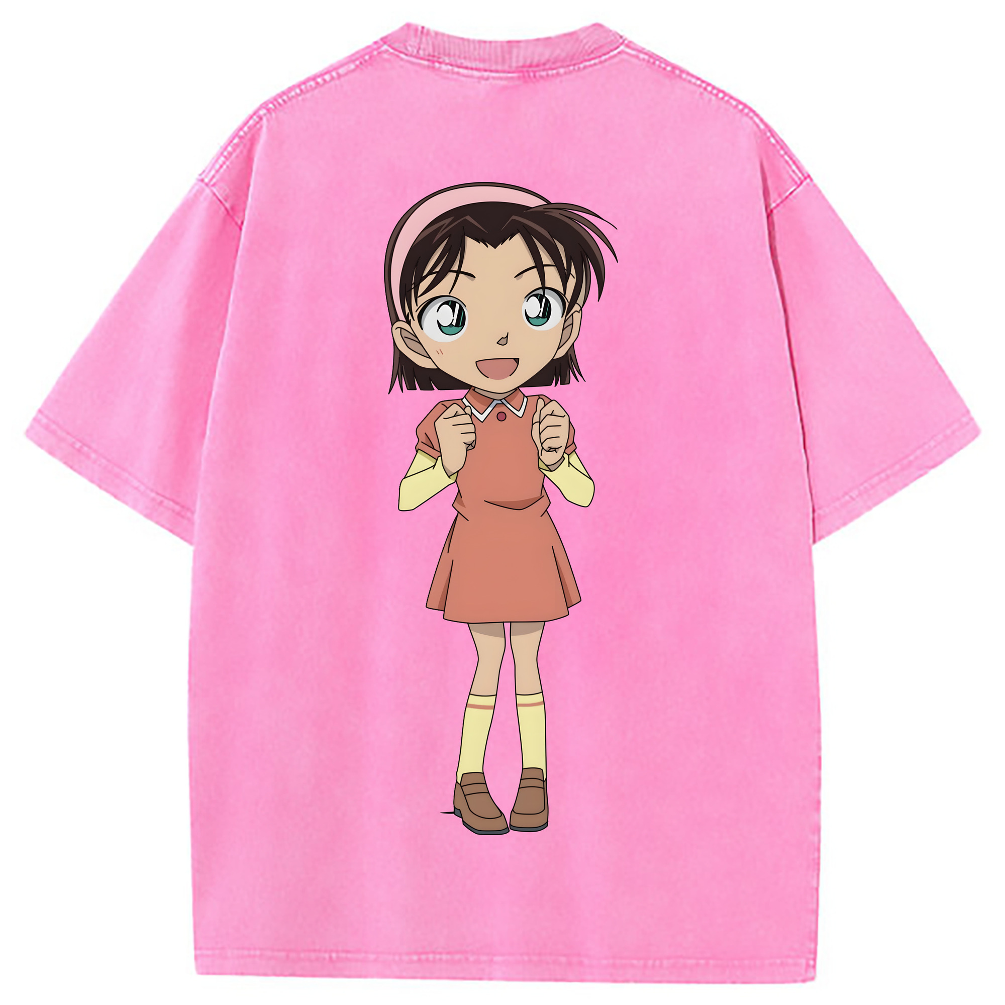 （画像用） 名探偵コナン 吉田 歩美 よしだ あゆみ Detective Conan my Yeager 綿100% ヴィンテージ風 半袖Tシャツ（背面プリント）